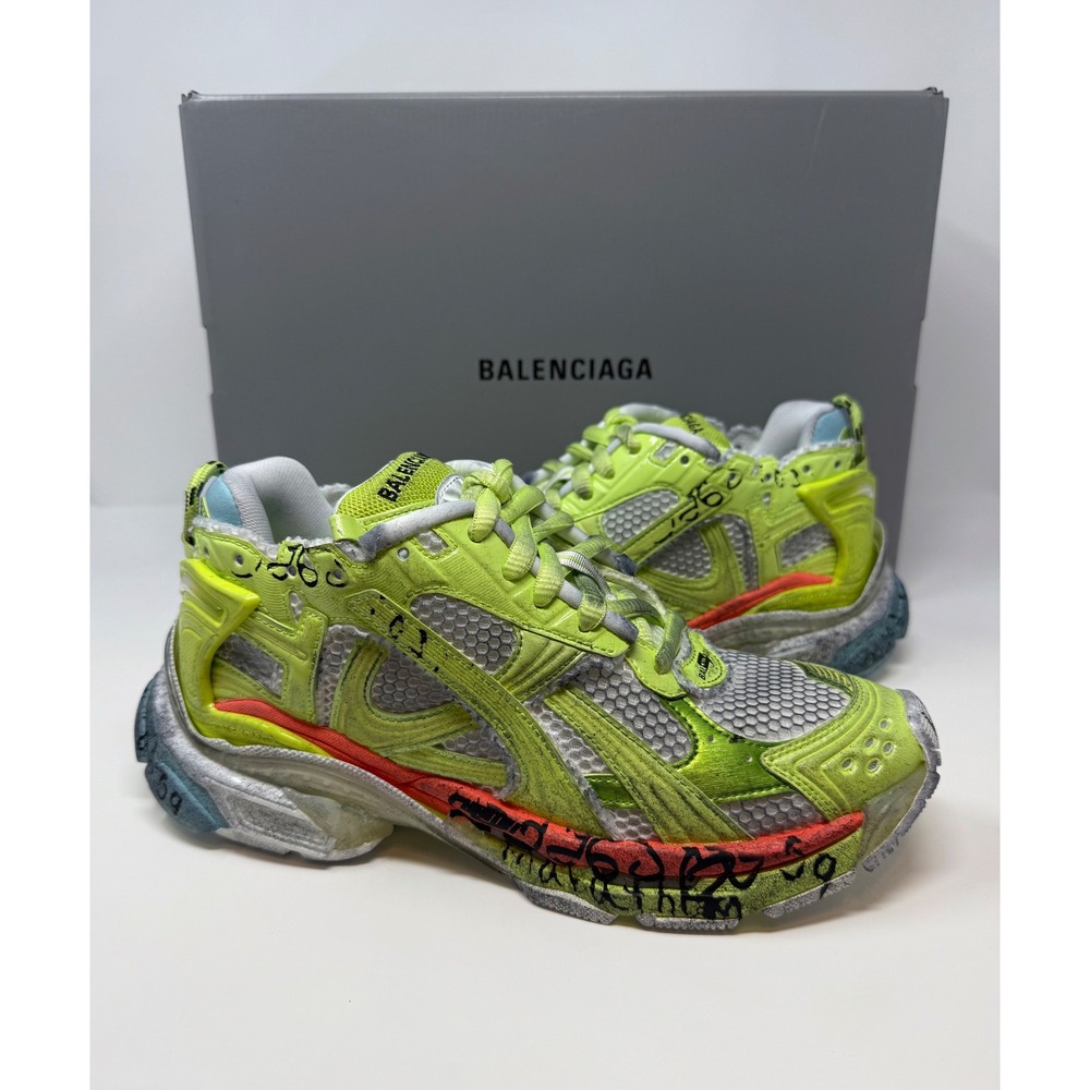 Balenciaga Marathon Runner Sneaker Yellow Unreleased Demna Size 8 US 41 EU